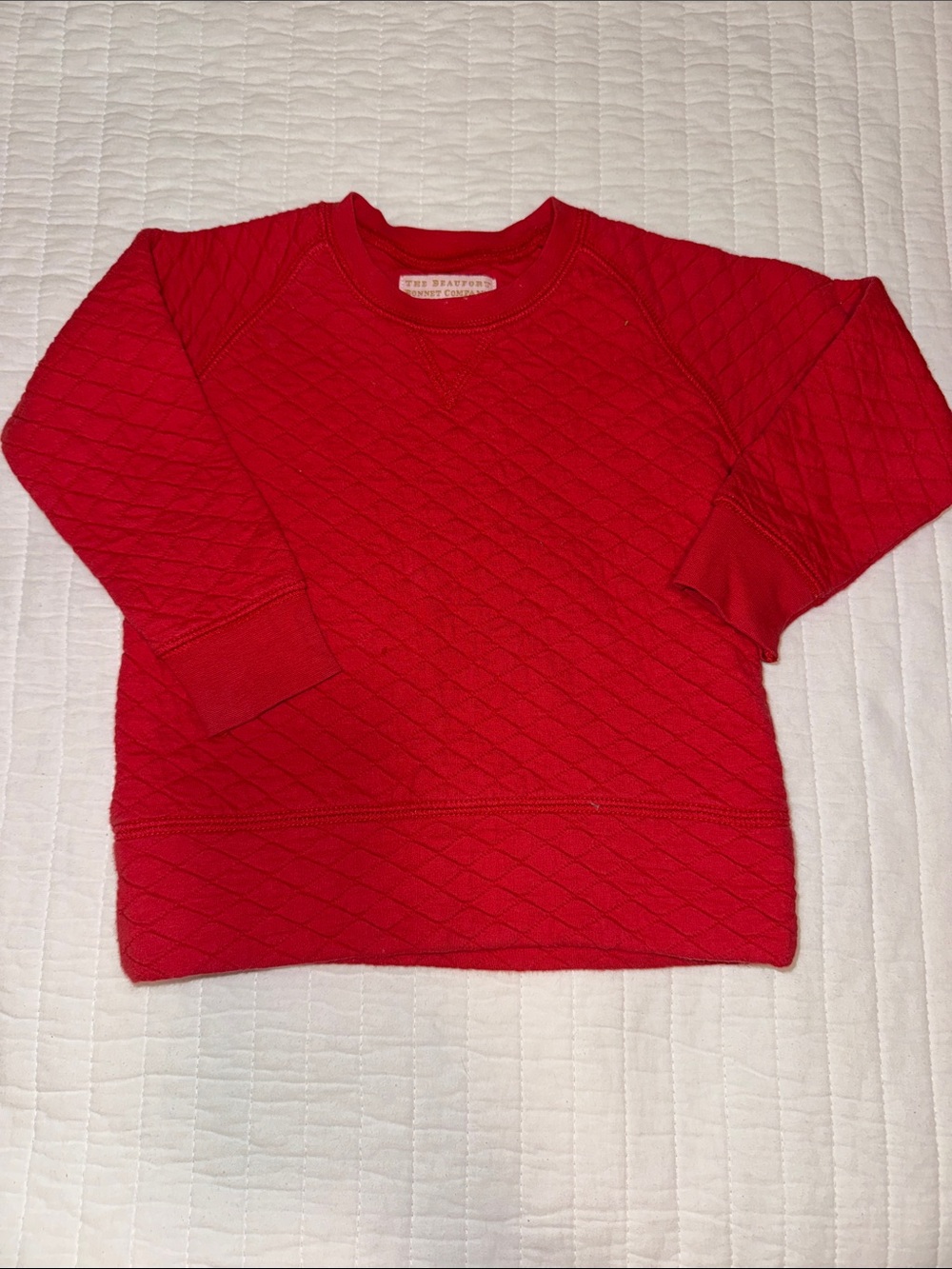 EUC TBBC Quilted Red Sweater Size 18-24 months
